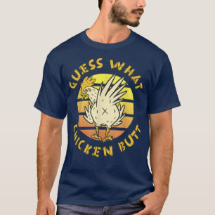T-shirt Drôle Devinez Ce Poulet Butt Fermier Plaisanter Ch