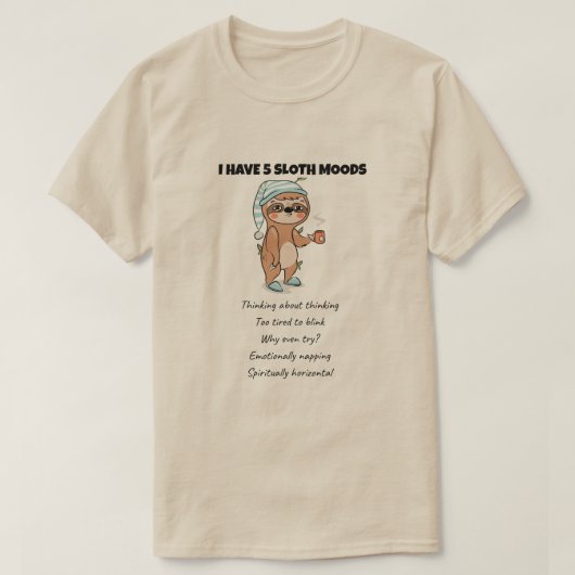 T-shirt Drôle Devis de fentes Lazy Animal Humour Efficacit (Design devant)