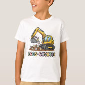 T-shirt drôle d'excavatrice d'œufs de Pâques pour  (Devant)
