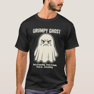T-shirt drôle d'Halloween de fantôme grincheux
