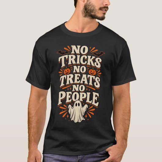 T-shirt drôle d'Halloween pour introverti, pas de (Devant)
