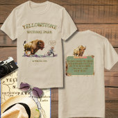 T-shirt drôle d'homme courant Bison Buffle d'Améri