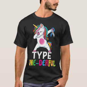 T-shirt Drôle Diabétique Unicorne Type Drôle 1 Diab
