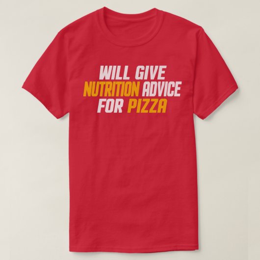 T-shirt Drôle, Diététiste Donnera Des Conseils De Nutritio (Design devant)