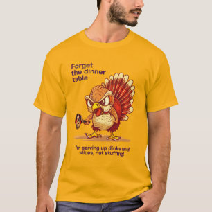 T-shirt Drôle Dinksgiving Delight : Turkey vs Pickleball!