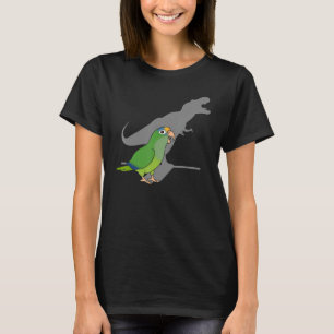 T-shirt Drôle DInosaur Parrot, Birb mème, Peach Fronted Co