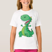 T-shirt Drôle Dinosaure Dinosaure Roaring T-Rex (Devant)