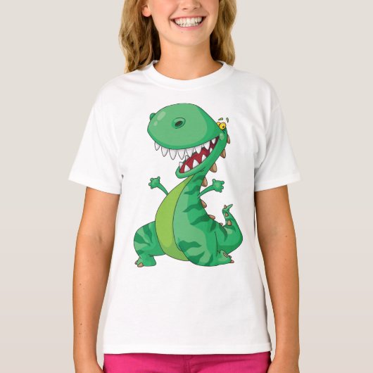 T-shirt Drôle Dinosaure Dinosaure Roaring T-Rex (Devant)