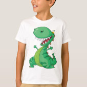 T-shirt Drôle Dinosaure Dinosaure Roaring T-Rex (Devant)