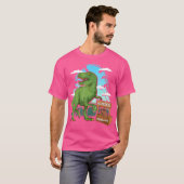 T-shirt Drôle Dinosaure Extinction Astéroïde Meteor Douche (Devant entier)