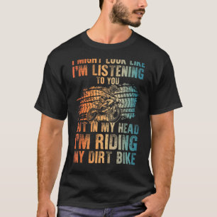 T-shirt Drôle Dirt Vélo Art Pour Hommes Femmes Dirtbike Mo