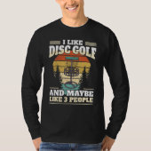 T-shirt Drôle Disk Golf Player J'Aime Disk Golf (Devant)