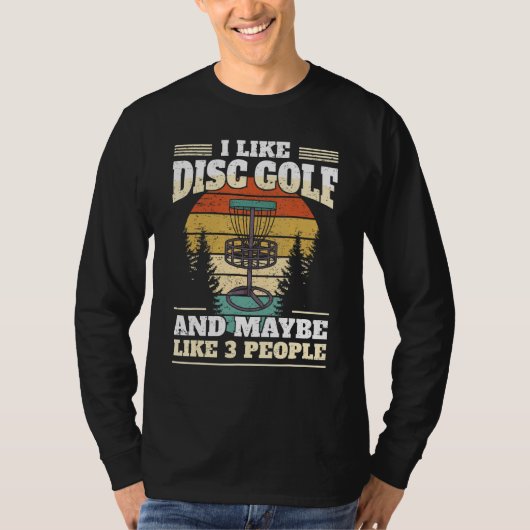 T-shirt Drôle Disk Golf Player J'Aime Disk Golf (Devant)