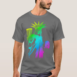 T-shirt Drôle Disque Golf Lecteur Gothique Squelette Statu