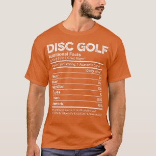 T-shirt Drôle Disque Golf Nutrition Facts Joueur Hommes Fe