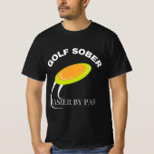 T-shirt Drôle Disque Golf Sober Plus facile par Devis Par (Devant)