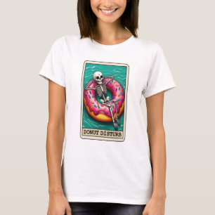 T-shirt Drôle Disturbe de Donut Squelette Tarot