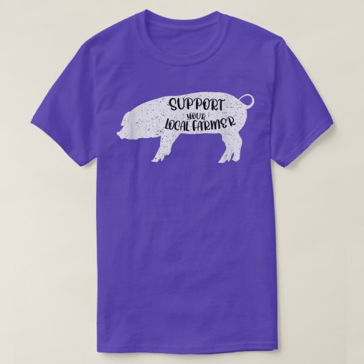 T-shirt Drôle Dit Cochon Fermier Animal (Design devant)