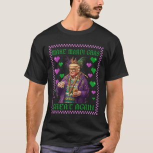 T-shirt Drôle Donald Trump perles Mardi Gras Festival Fleu