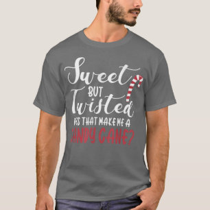 T-shirt Drôle, doux mais tordu Sucre de canne Noël
