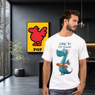 T-shirt Drôle Dragon Faim   Je ne peux pas. J'Ai Faim.   N