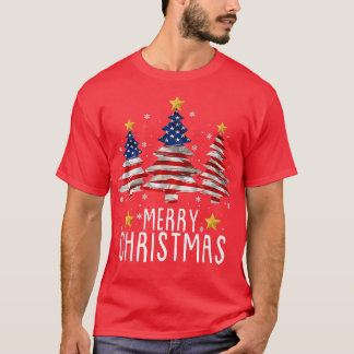 T-shirt Drôle Drôle américain Xmas Pyjama Joyeux sapin de