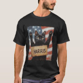 T-shirt Drôle Drôle Chat Dames Sans Enfant Pour Harris 202 (Devant)