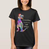 T-shirt Drôle Drôle Dinosaur Grandma Citation (Devant)