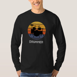 T-shirt Drôle Drummer Art Pour Hommes Femmes Drum Set Drum