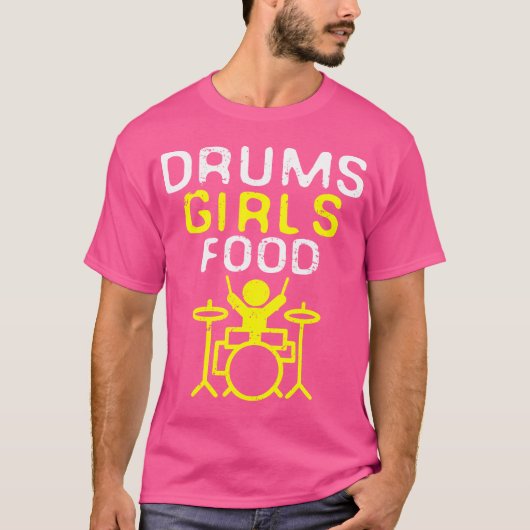 T-shirt Drôle Drummer Cadeau Cool Marching School Musique  (Devant)