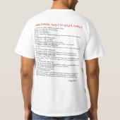 T-shirt drôle du bébé MSDS (Dos)