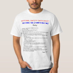 T-shirt drôle du bébé MSDS
