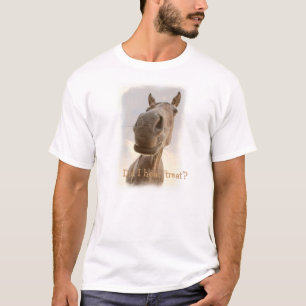 T-shirt drôle du cheval des hommes