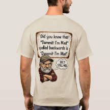 T-shirt drôle du palindrome « Bon sang, je suis en