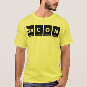 T-shirt drôle du tableau périodique de Bacon