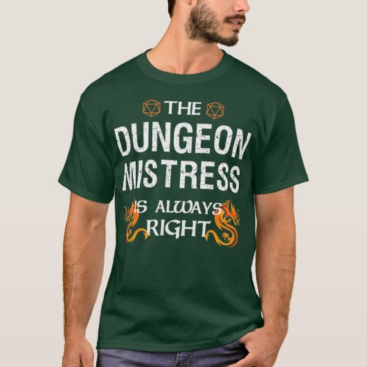 T-shirt Drôle Dungeon Mistress Dragons Dice Jeu Cadeau (Devant)