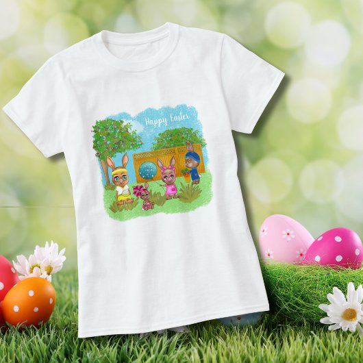 T-shirt Drôle Easter Bunny Crew personnalisable Joyeux Pâq