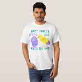 T-shirt Drôle Easter Chick Egg Crack Humour de dessin (Devant entier)