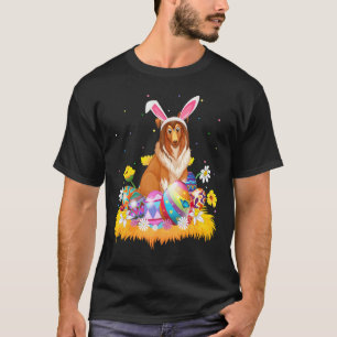 T-shirt Drôle Easter Egg Shetland Sheepdog Easter dimanche