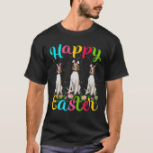 T-shirt Drôle Easter Oeuf Bunny Anglais Pointer Chien Happ (Devant)
