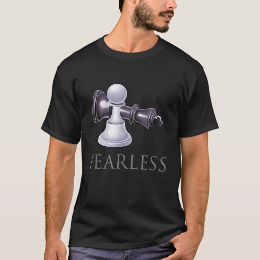 T-shirt Drôle Échecs - Intrépide, Joueur d'échecs Smart Ca (Devant)