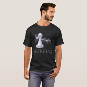 T-shirt Drôle Échecs - Intrépide, Joueur d'échecs Smart Ca (Devant entier)