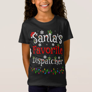 T-Shirt Drôle Éclairage de Noël Père Noël Favori Dispatche
