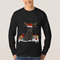 Drôle Éclairage de Noël renne Santa Hat Schnauzer