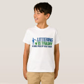 T-shirt Drôle Écologiste Lecture Est Trashy Pun Kids (Devant entier)