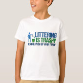 T-shirt Drôle Écologiste Lecture Est Trashy Pun Kids (Devant)