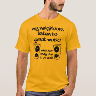 T-shirt drôle Écoutez de la grande musique