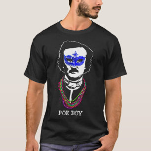 T-shirt Drôle Edgar Allan Poe Mardi Gras Mashup 1