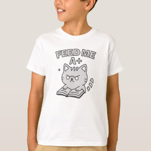 T-shirt Drôle Edgy Livre de chat