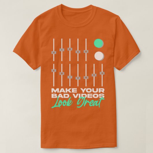 T-shirt Drôle Éditeur vidéo 4 (Design devant)